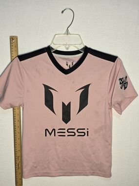 Messi Collection Pink Soccer Jersey Youth Medium Graphic Athletic Shirt
